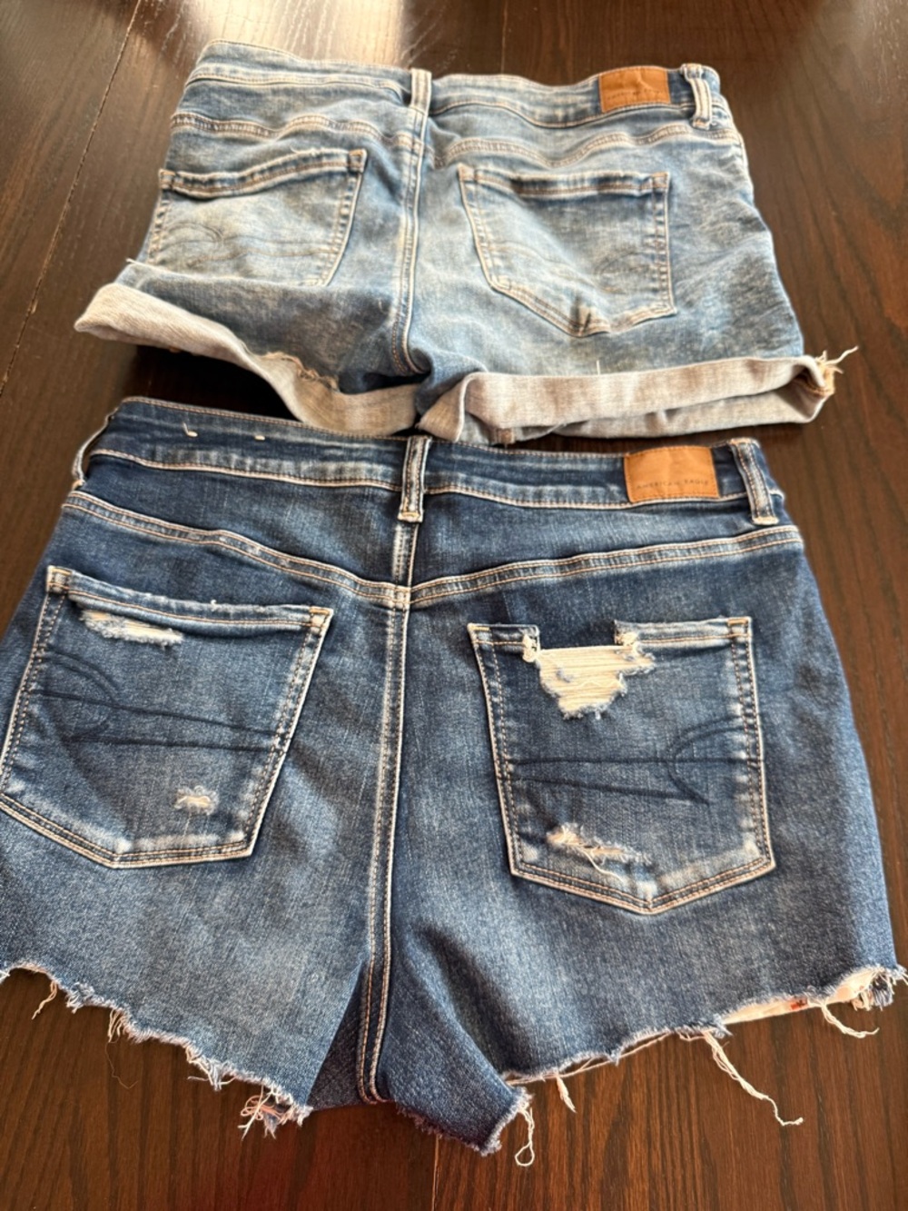 American Eagle Shorts Bundle Size 12 High Rise Distressed Button Fly (2 Pair) - Picture 13 of 13